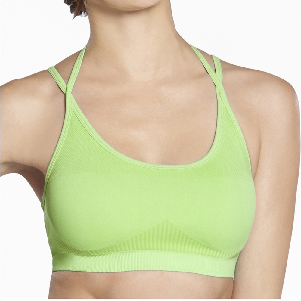 Fabletics Sevan green soft sports bra L